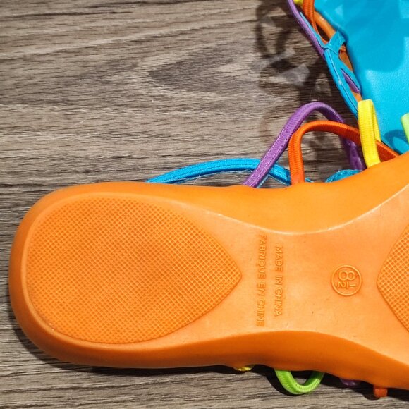 Penmans Jimmy sandals summer vibrant multi-colours women's size 8 1/2 - Picture 10 of 10